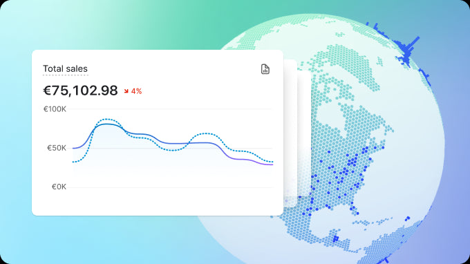 An image showcasing a computer screen displaying a world map with a graph on it, likely representing financial data or tracking. The screen also features a real-time graph with percentage changes. This could be a visual representation of global financial trends or a tracking system.