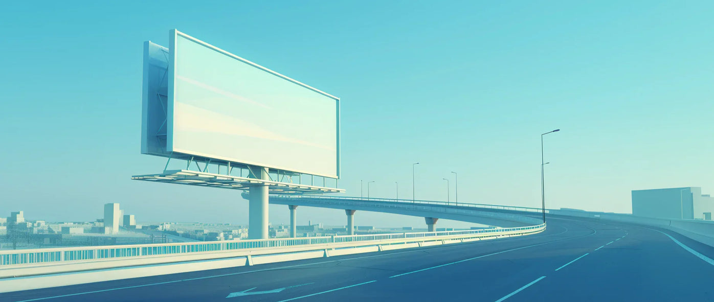 empty billboard overlooking a freeway and a skyline in the background: positioning statement