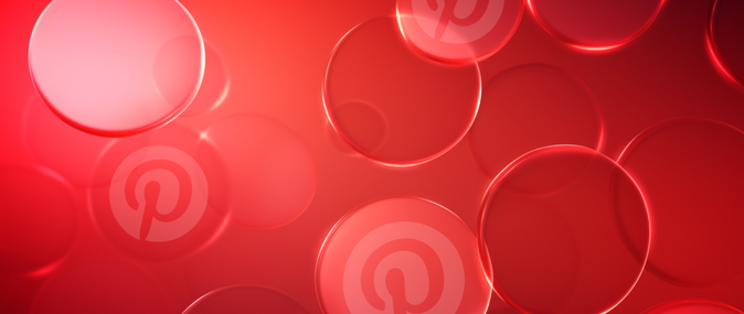 red circles against a red background with the Pinterest logo on them: pinterest affiliate marketing