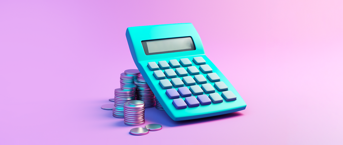 Illustration of a calculator to represent the concept of overhead costs.