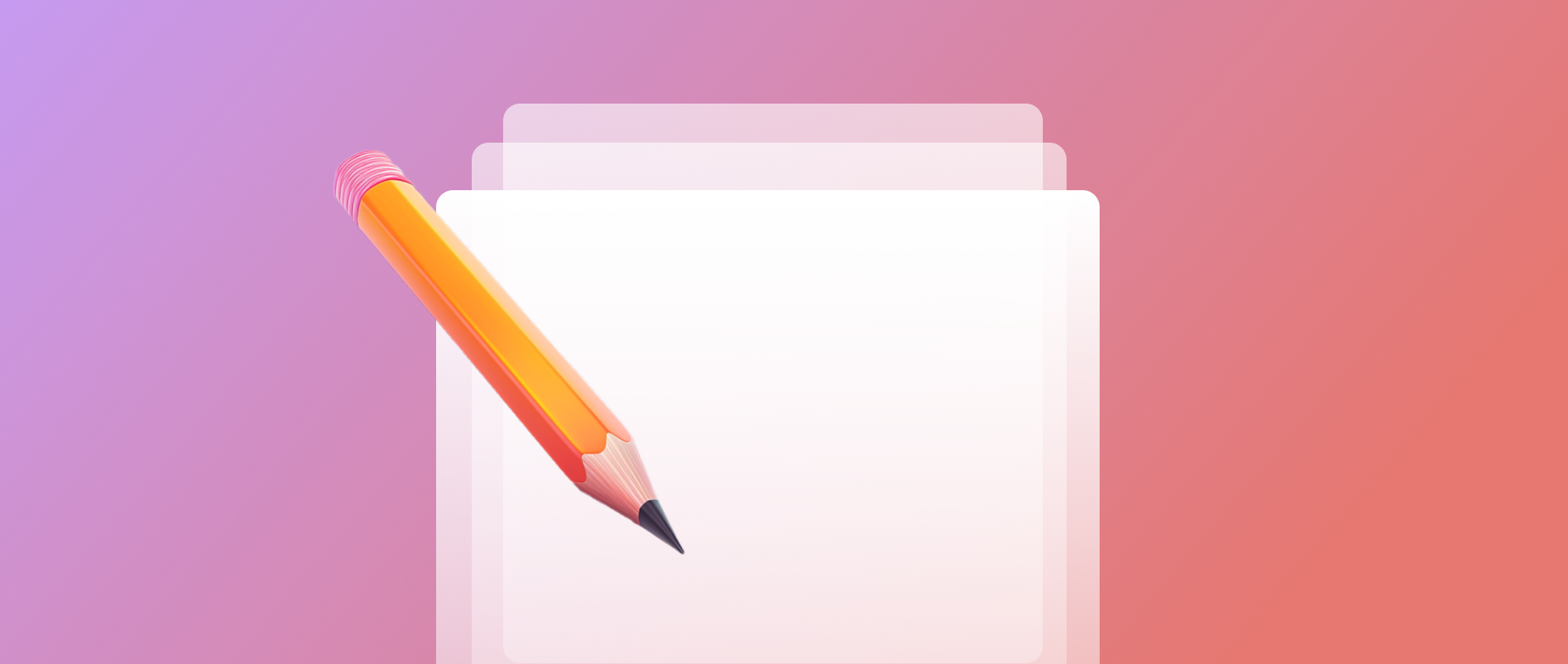 A digital pencil and paper representing blog designs.