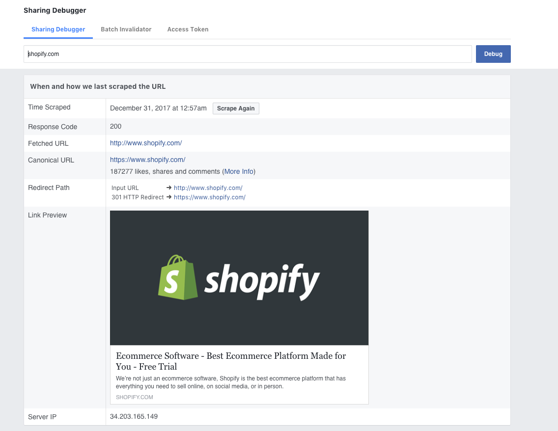 Use Facebook’s debugging tool to re-fethc OG info.