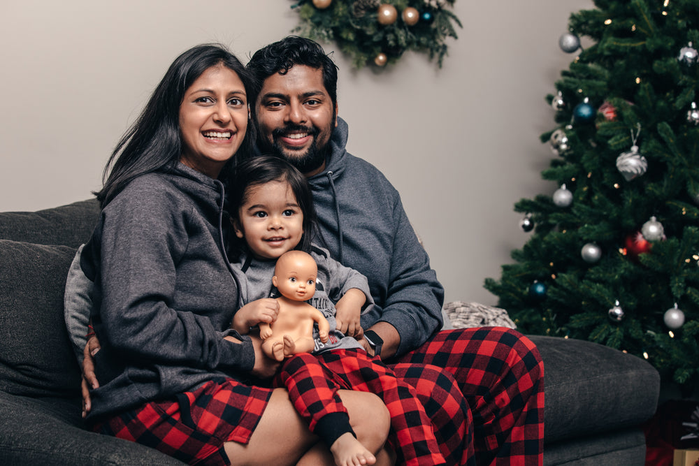 adorable family christmas portrait