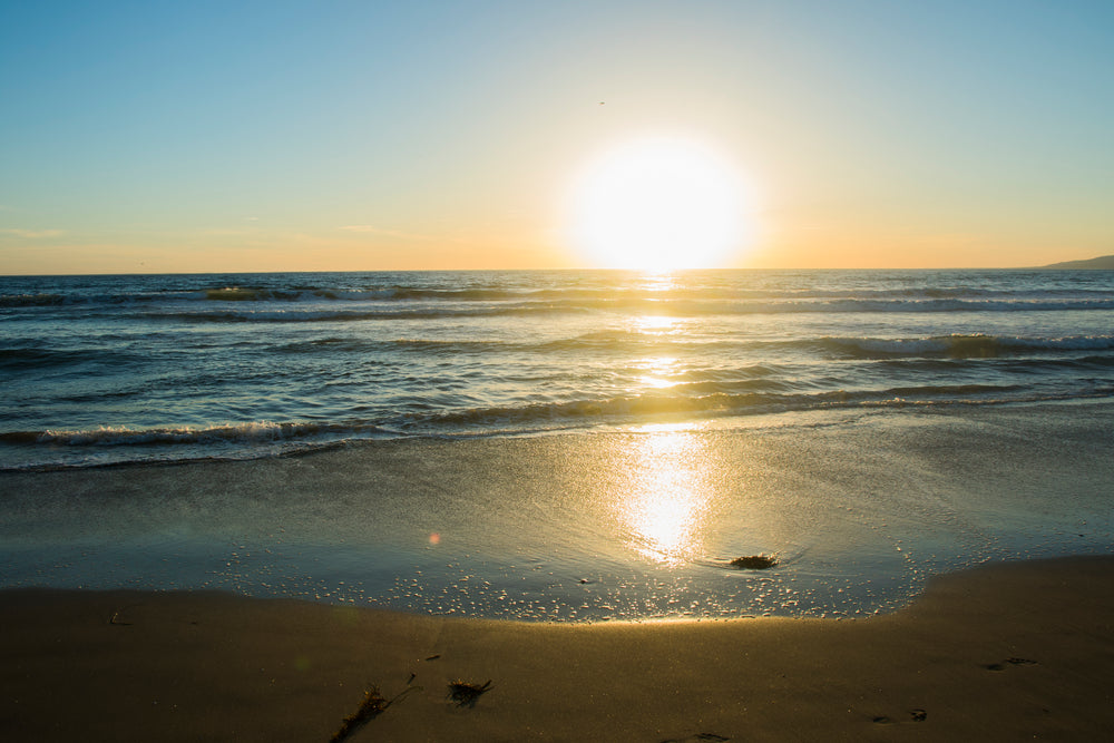 beach sun reflections