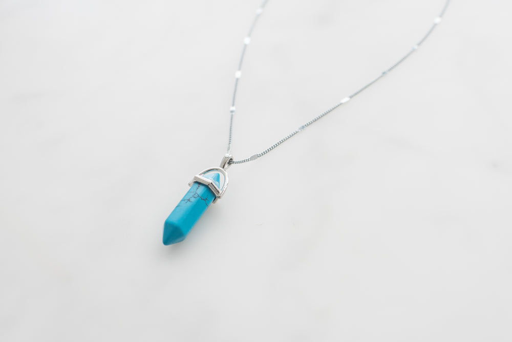 blue gemstone pendant