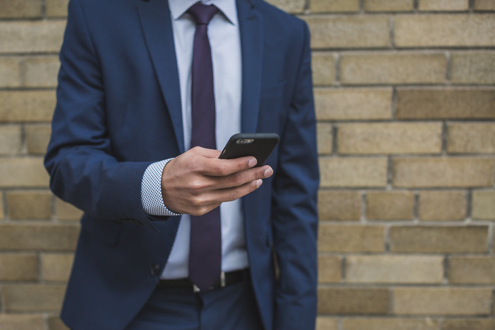 businessman on smartphone