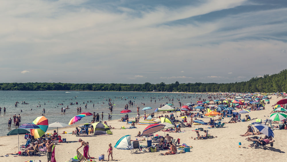 busy beach