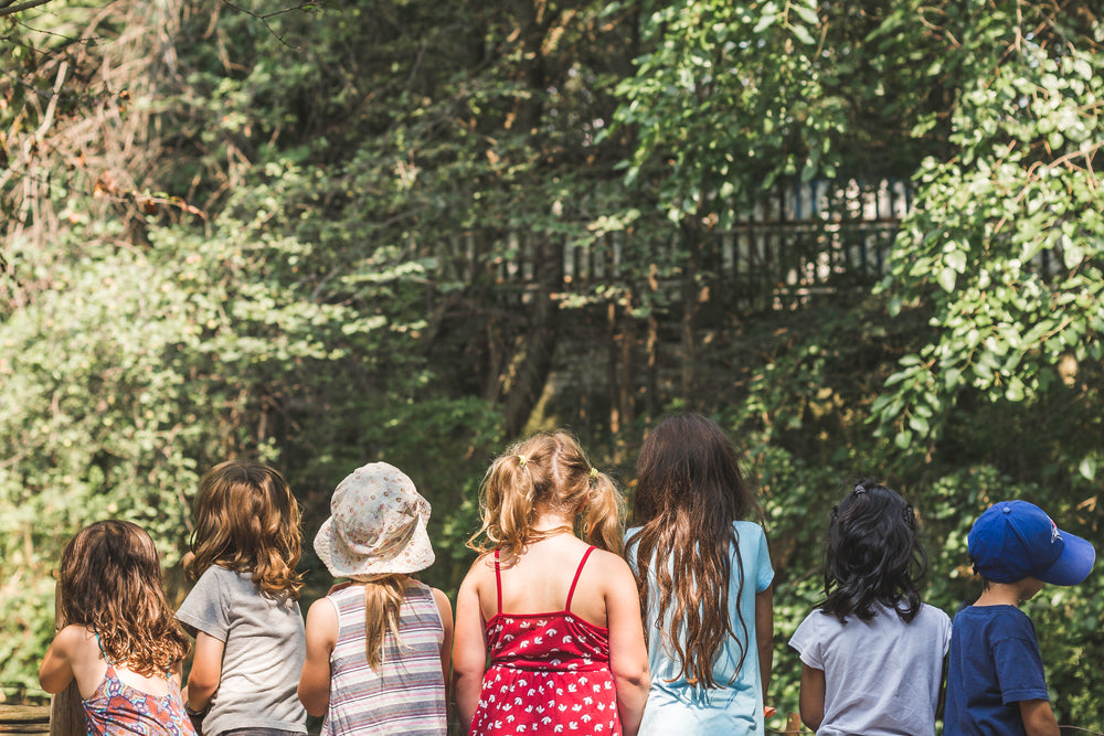 children lined up