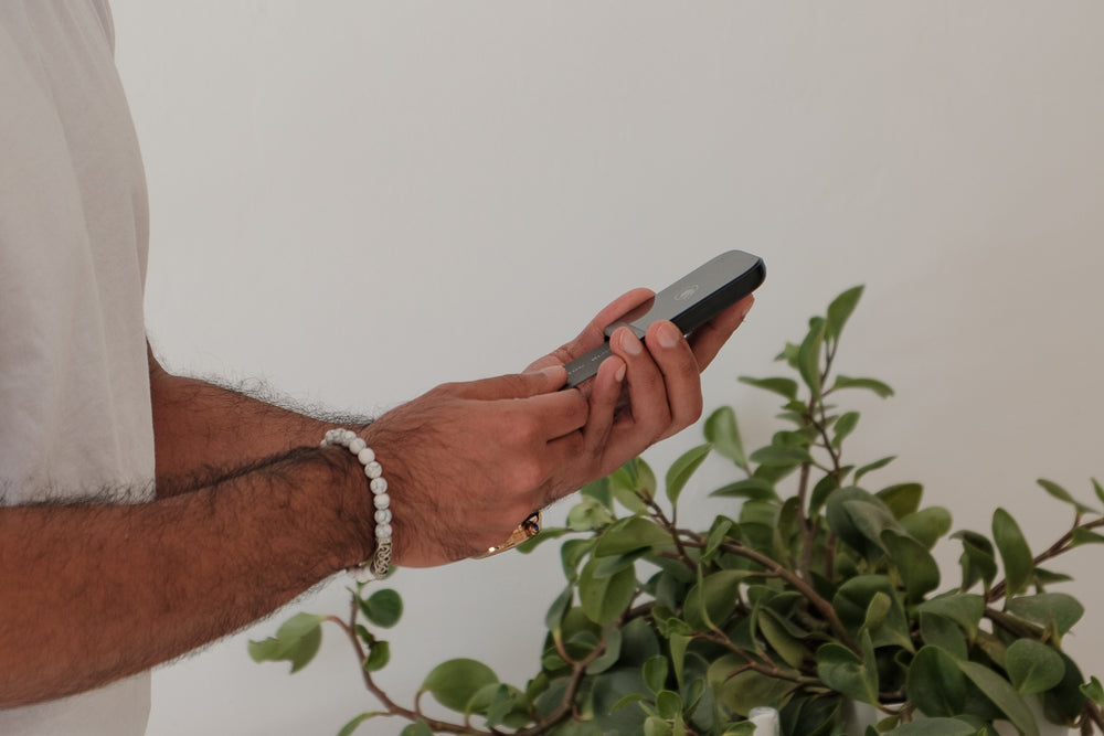 close up of retail customer making payment