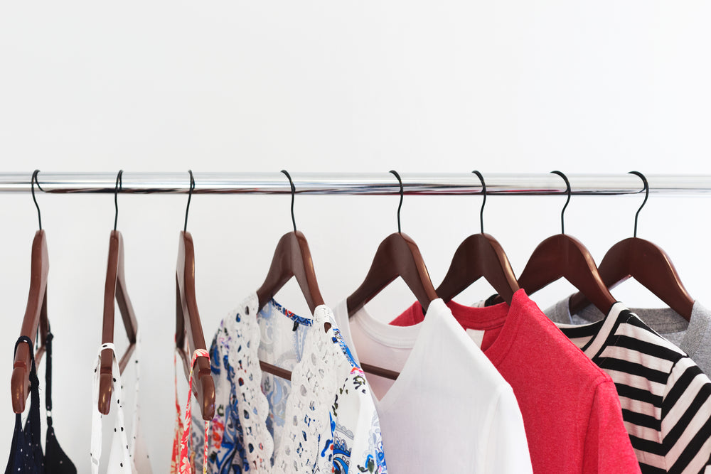 clothing on retail rack