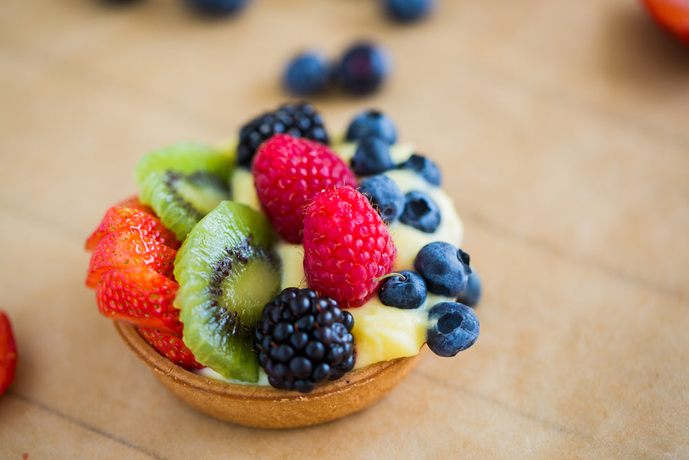 colorful fruit and custard tart