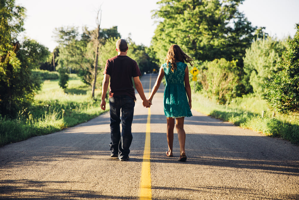 couple hand in hand