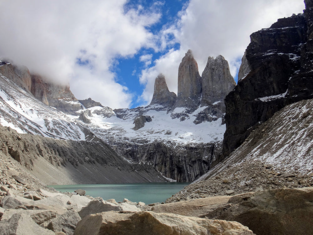 glacier and mountain cold landscape