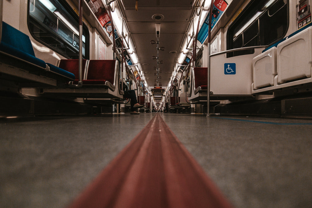 low angle subway views