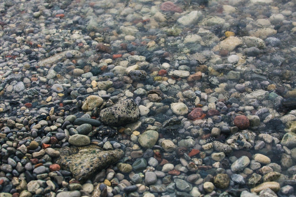 rocky stream close up