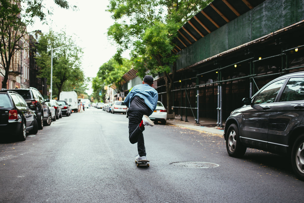 skateboard on street