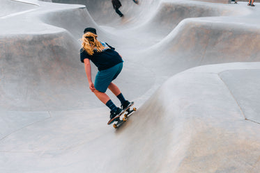 skateboarder in skate park