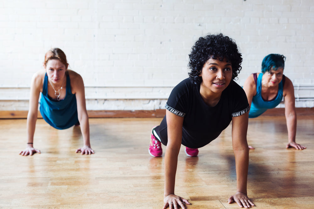 strong women planking