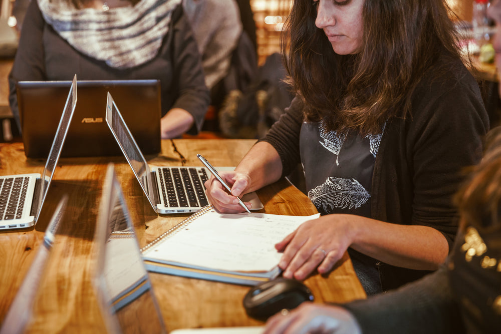 student learning code at workshop