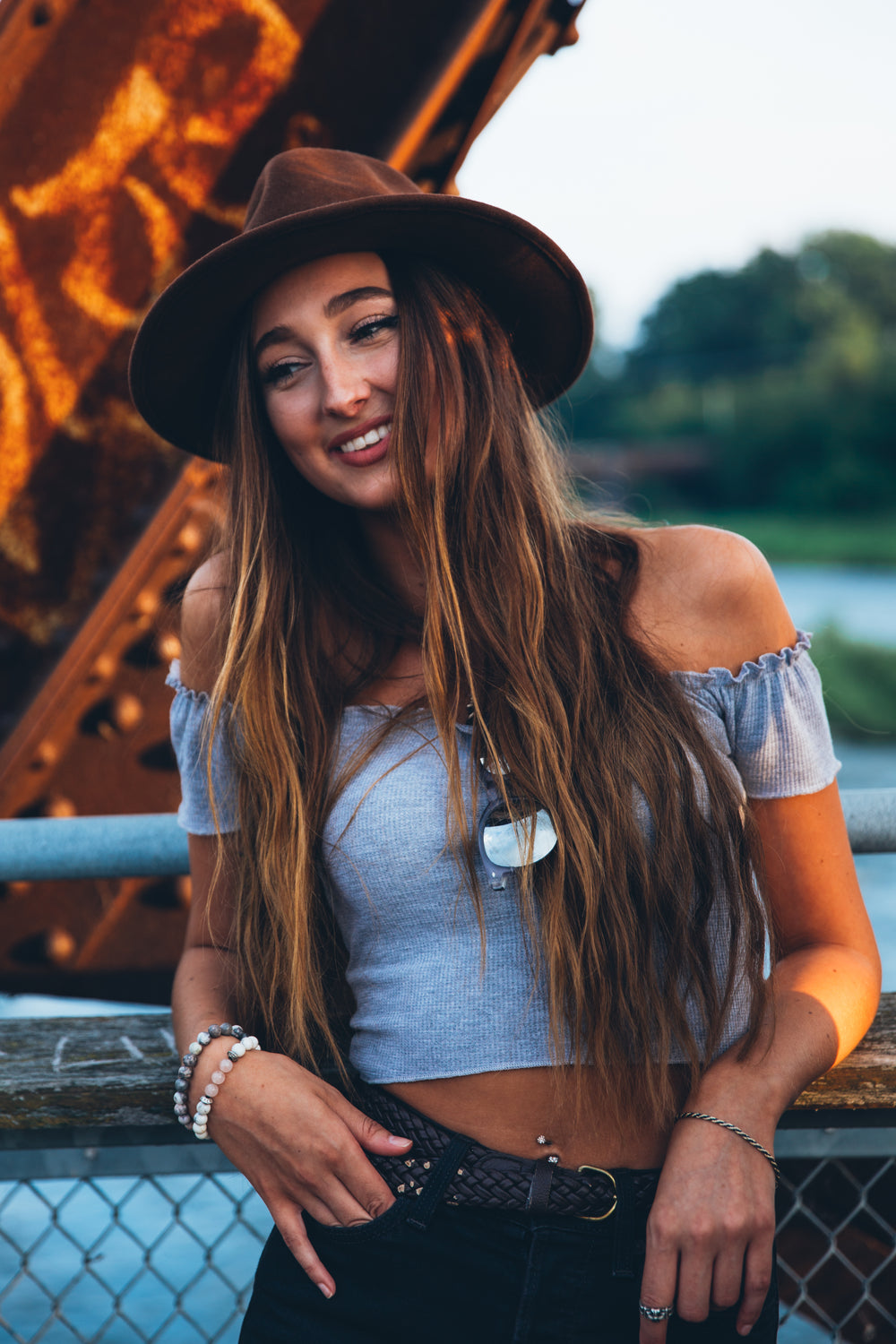 stylish woman smiling