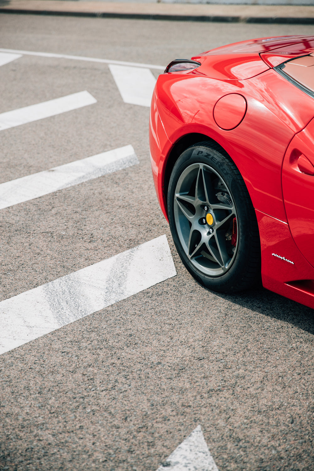 tail of red sports car