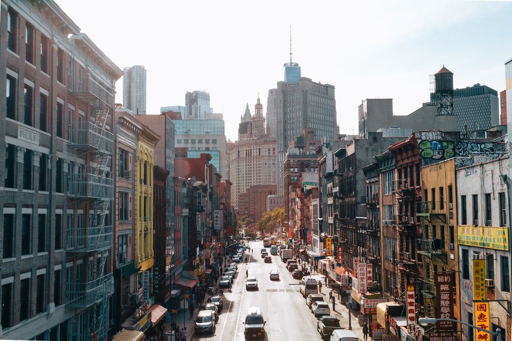 urban street in morning