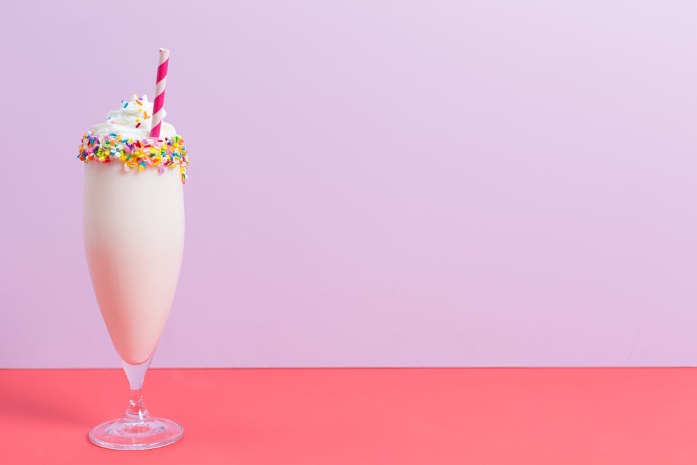 vanilla milkshake on pinks