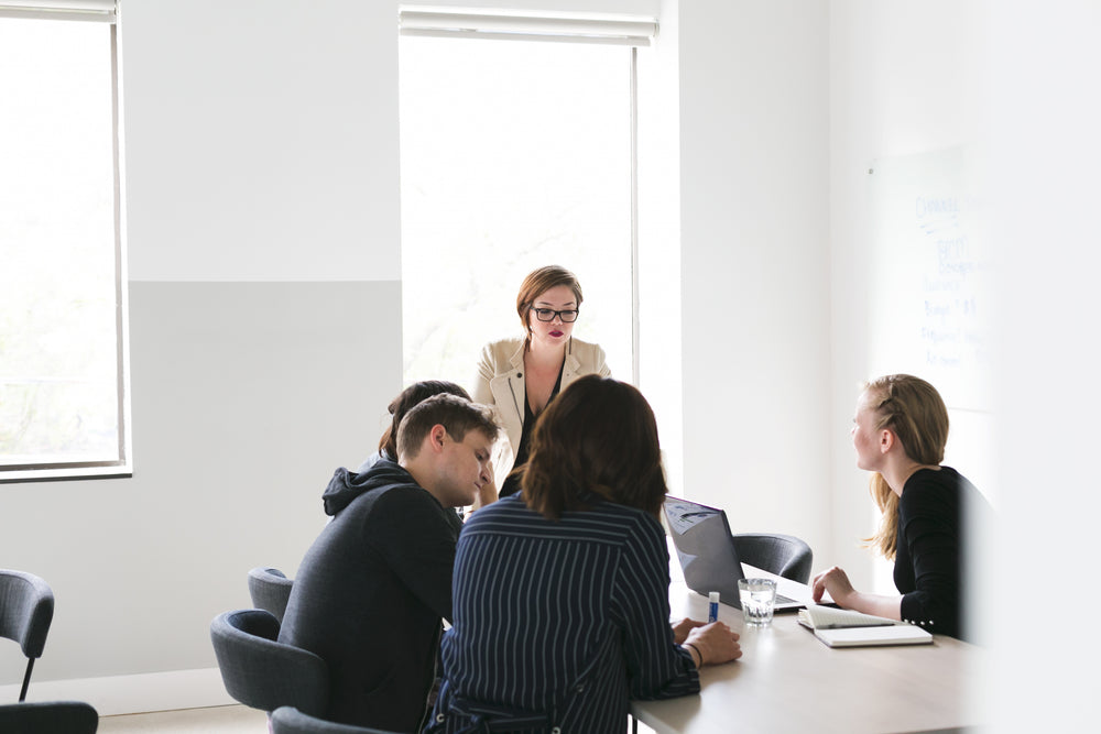 woman leads creative meeting