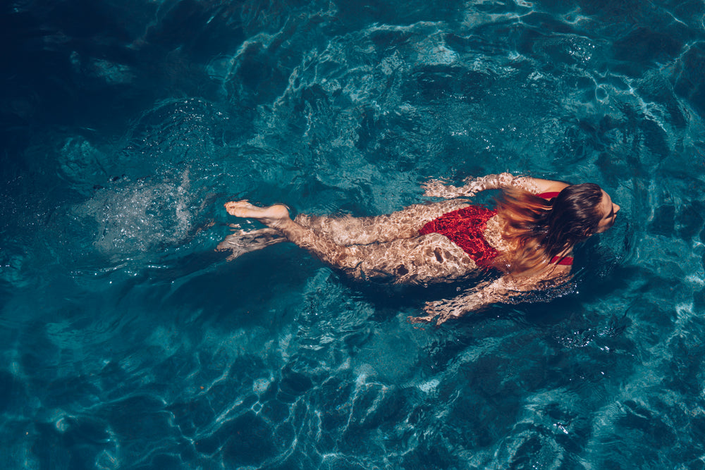 woman swimming